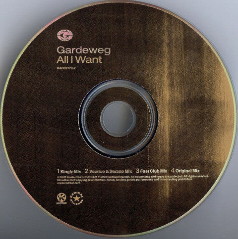 Markus Gardeweg : All I Want (CD, Maxi)