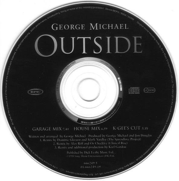 George Michael : Outside (CD, Single, Sli)