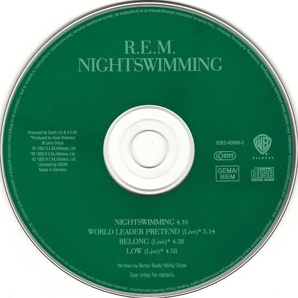 R.E.M. : Nightswimming (CD, Maxi)
