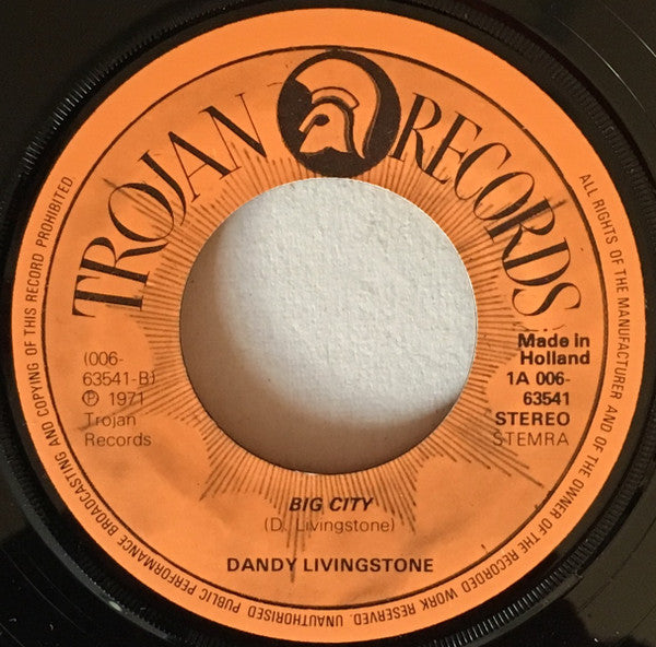 Dandy Livingstone : Rudy, A Message To You (7", Single)