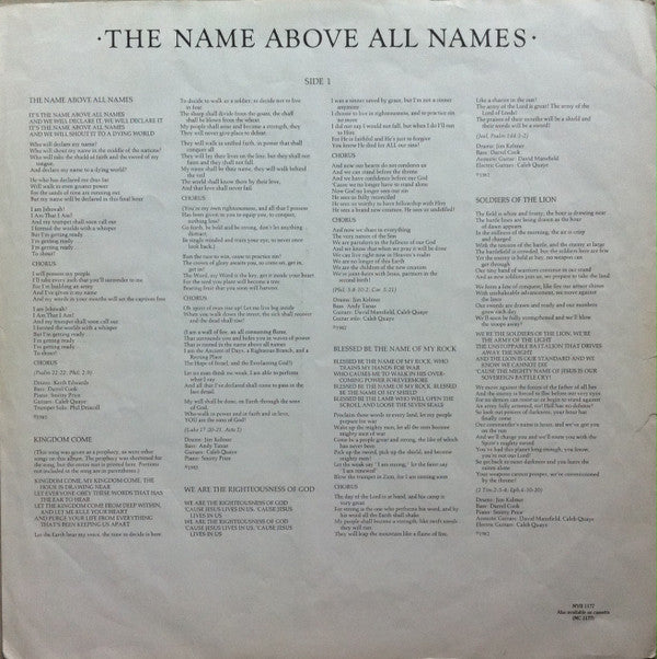 Chuck Girard : The Name Above All Names (LP, Album)