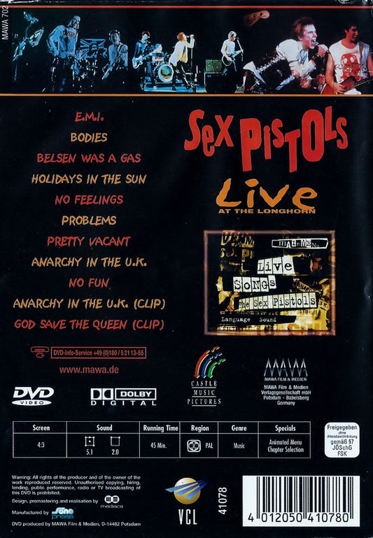Sex Pistols : Live At The Long Horn (DVD-V, PAL)