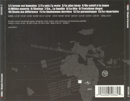 Zebda : Utopie D'Occase (CD, Album)