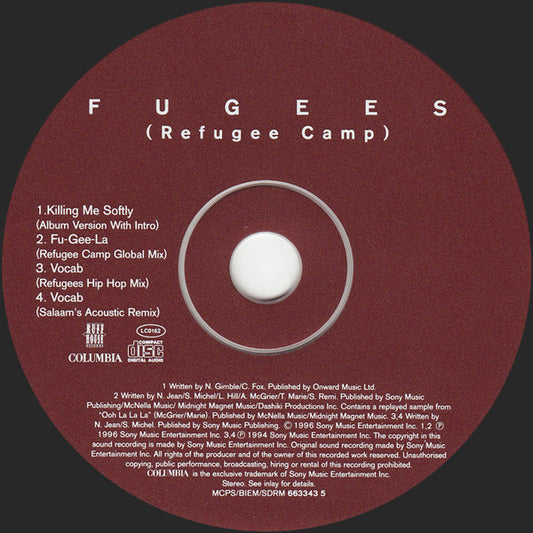 Fugees : Killing Me Softly (CD, Single, CD2)