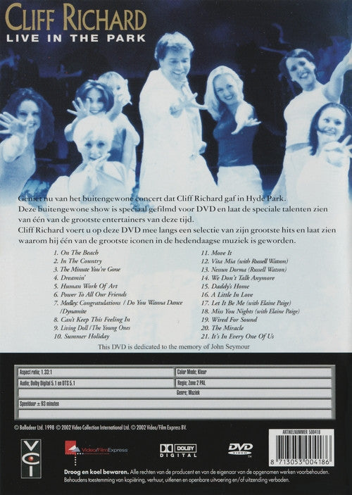 Cliff Richard : Live In The Park (DVD-V, Multichannel, PAL)