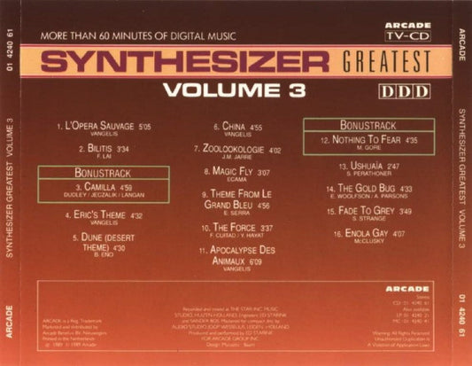 Ed Starink : Synthesizer Greatest Volume 3 (CD, Album)