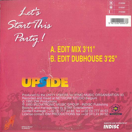 Up Side : Let's Start This Party (7", Single)