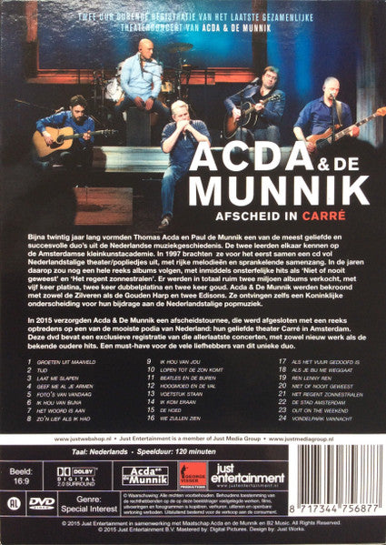 Acda en de Munnik : Afscheid In Carré (DVD-V, Comp, PAL)