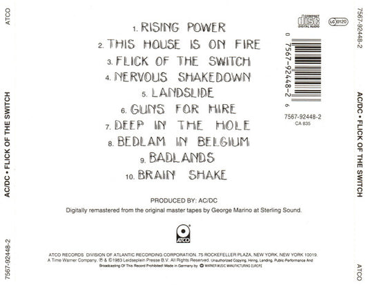 AC/DC : Flick Of The Switch (CD, Album, RE, RM)