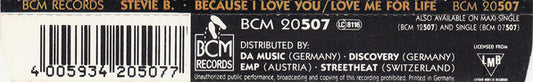 Stevie B : Because I Love You / Love Me For Life (CD, Maxi)