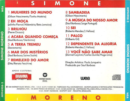 Simone Moreno : Simone Moreno (CD, Album)