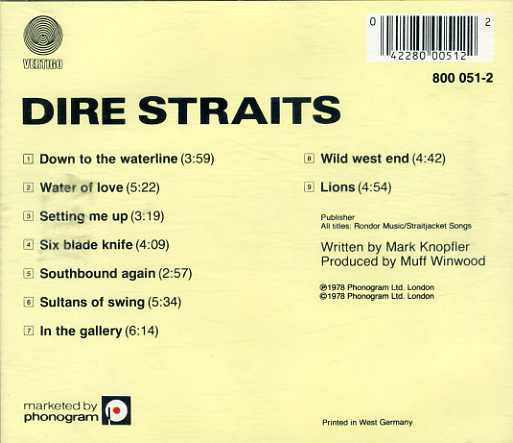 Dire Straits : Dire Straits (CD, Album, RE, Red)