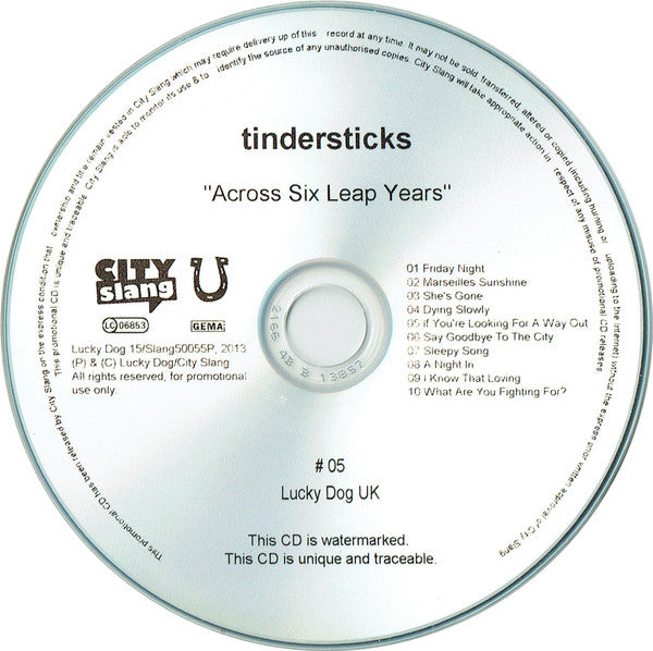Tindersticks : Across Six Leap Years (CDr, Album, Copy Prot., Promo)