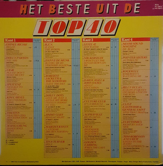 Various : Het Beste Uit De Top 40 Van Het Jaar '84 (2xLP, Comp)