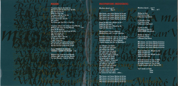 Alpha Blondy And The Solar System : Masada (CD, Album, RP)