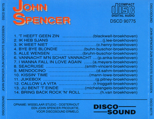 John Spencer : Zijn Grootste Successen (CD, Comp)