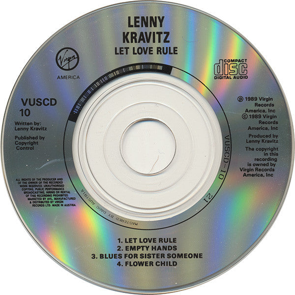 Lenny Kravitz : Let Love Rule (CD, Mini)