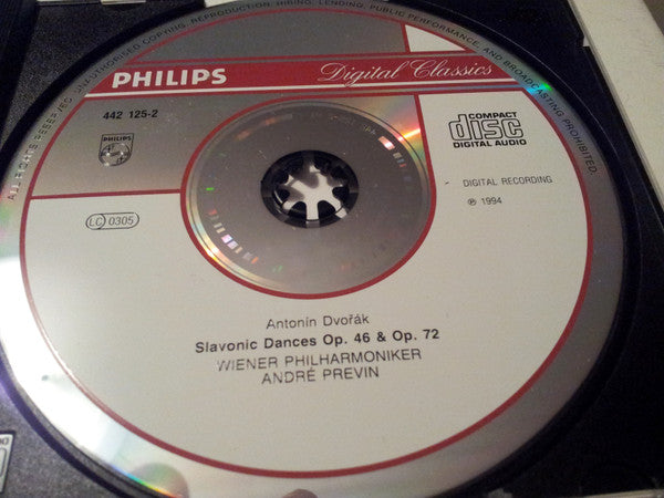 Dvořák*, Wiener Philharmoniker, André Previn : Slavonic Dances Complete (CD, Album)