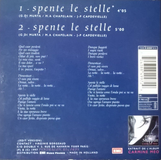 Emma Shapplin : Spente Le Stelle (CD, Single)