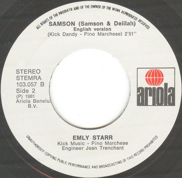 Emly Starr : Samson (Samson & Delilah) (7", Single, Bla)