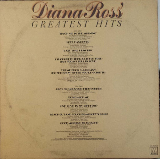Diana Ross : Diana Ross' Greatest Hits (LP, Comp)