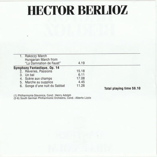 Hector Berlioz : Symphony Fantastique (CD, Comp)