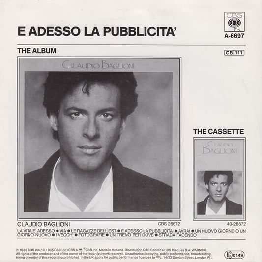 Claudio Baglioni : Strada Facendo (7")