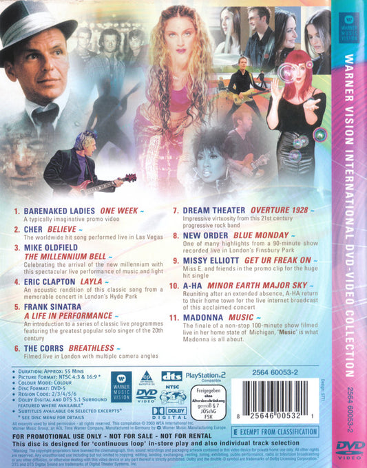 Various : Warner Vision International DVD Video Collection (DVD, Promo, NTSC)