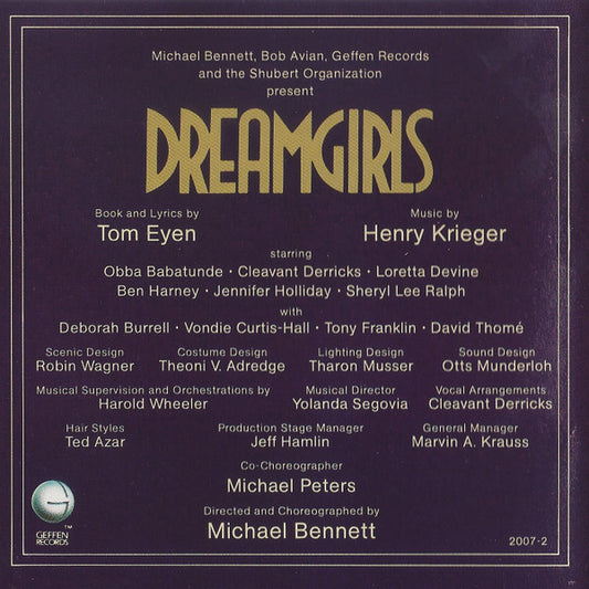 "Dreamgirls" Original Broadway Cast : Dreamgirls Original Broadway Cast Album (CD)