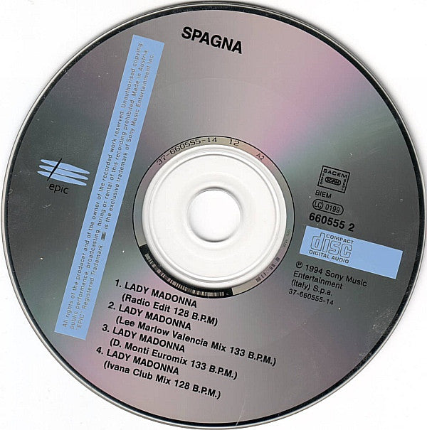 Ivana Spagna : Lady Madonna (CD, Maxi)