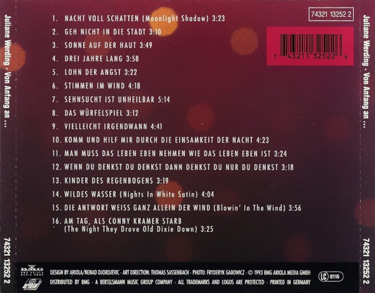 Juliane Werding : Von Anfang An... (Ihre Grössten Erfolge Aus Den Ersten 15 Jahren) (CD, Comp, RP)