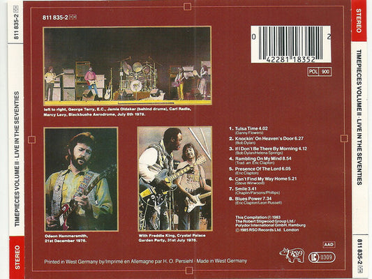 Eric Clapton : Timepieces Vol. II - 'Live' In The Seventies (CD, Comp, RE)