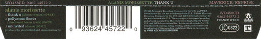 Alanis Morissette : Thank U (CD, Single)