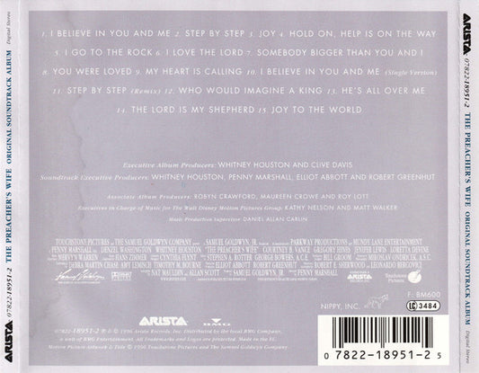 Whitney Houston : The Preacher's Wife (Original Soundtrack Album) (CD, Album, Len)