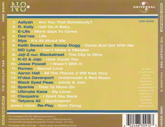 Various : No Sweat 6 (The Coolest R&B) (CD, Comp)