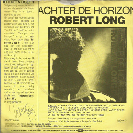 Robert Long : Iedereen Doet 't (7", Single)