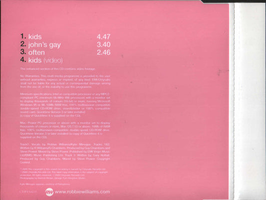 Robbie Williams / Kylie Minogue : Kids (CD, Single, Enh, CD2)