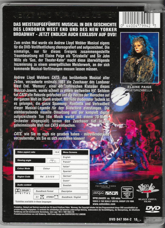 Andrew Lloyd Webber : Cats (DVD-V, Mus)