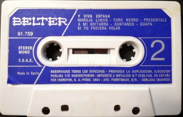 Manolo Escobar : Y Viva Espana Y Otros Exitos (Cass, Album)
