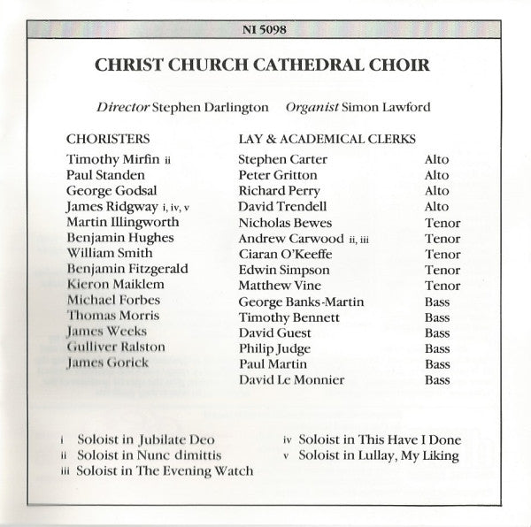 The Choir Of Christ Church Cathedral, Stephen Darlington : Make We Joy (Christmas Music By Holst And Walton) (CD)