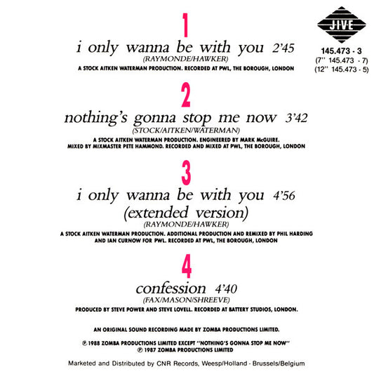Samantha Fox : I Only Wanna Be With You (CD, Maxi, Car)