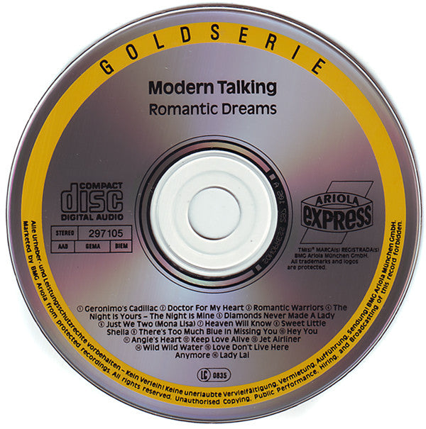 Modern Talking : Romantic Dreams (CD, Comp, Gol)