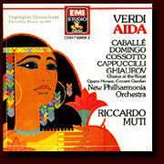 Giuseppe Verdi - Montserrat Caballé, Placido Domingo, Fiorenza Cossotto, Piero Cappuccilli, Nicolai Ghiaurov, Chorus Of The Royal Opera House, Covent Garden, New Philharmonia Orchestra, Riccardo Muti : Aida Highlights (CD, Album, RE, RM)