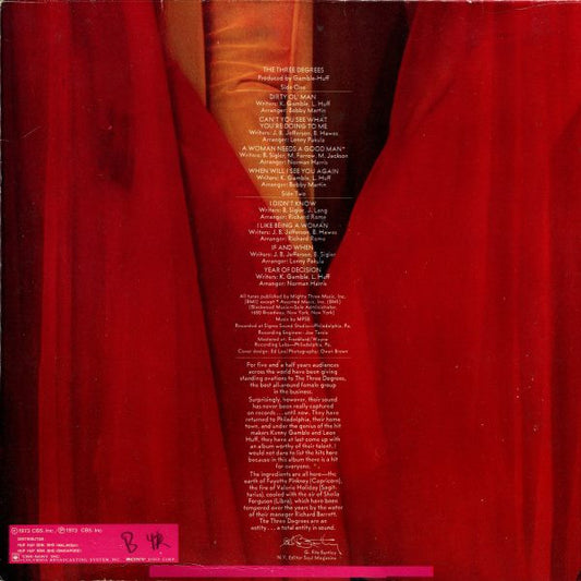 The Three Degrees : The Three Degrees (LP, Album, Gat)