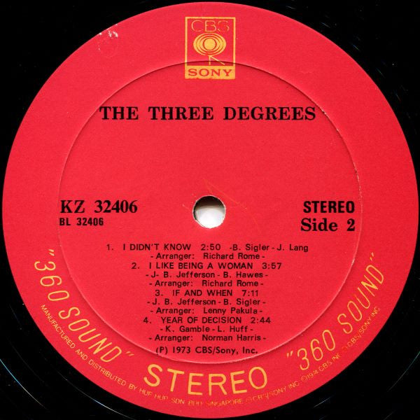 The Three Degrees : The Three Degrees (LP, Album, Gat)