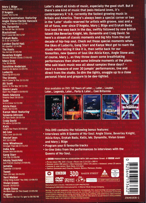 Various : Later...With Jools Holland Hip Hop Soul (DVD-V, Comp, PAL)