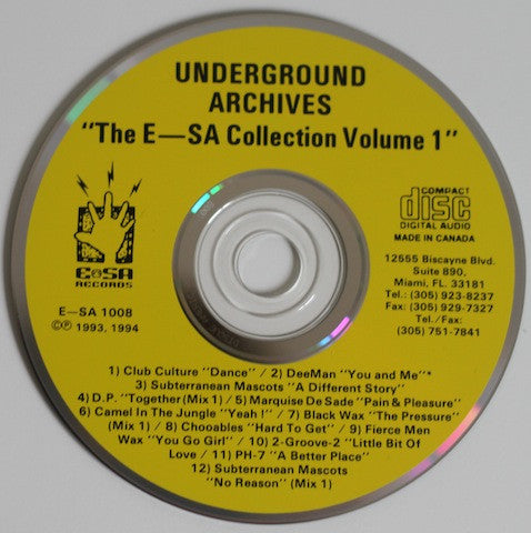 Various : Underground Archives (The E-SA Collection Volume 1) (CD, Comp)