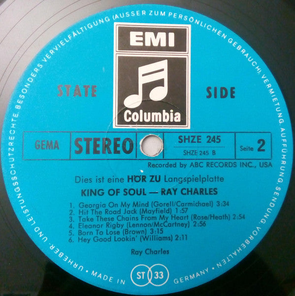 Ray Charles : King Of Soul (LP, Comp, RP)