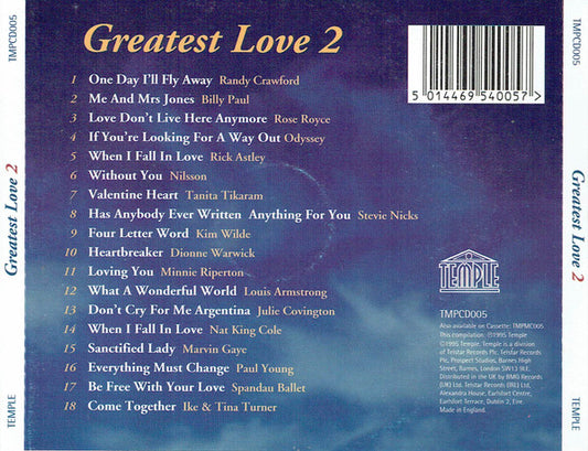 Various : The Greatest Love 2 (CD, Comp)