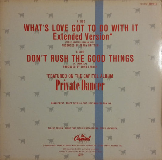 Tina Turner : What's Love Got To Do With It (Extended Version) (12", Maxi)